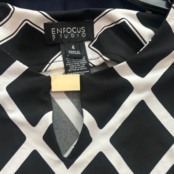 Enfocus Studio Shift Dress - Retro 60s Print Size 4 - Picture 8 of 9
